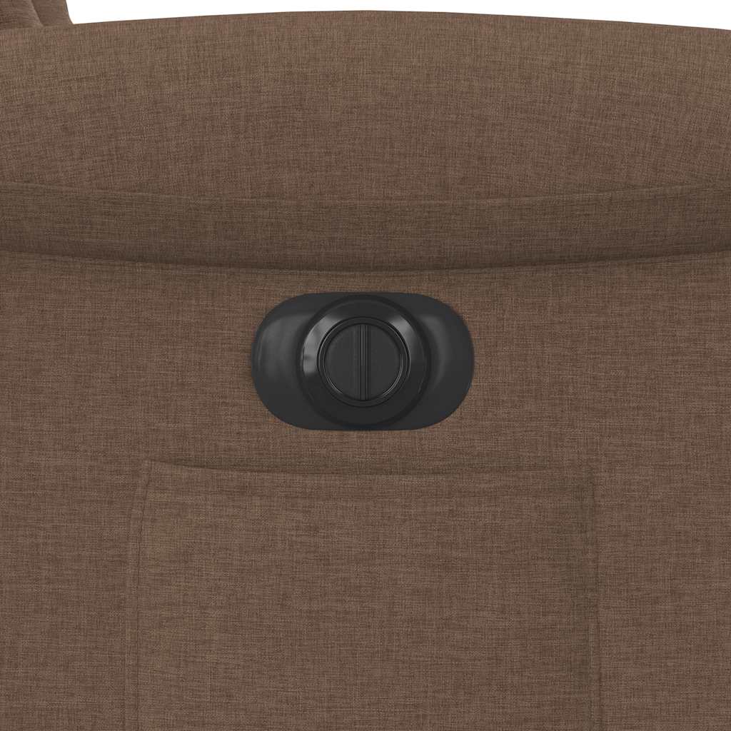 Fauteuil inclinable électrique Marron Tissu