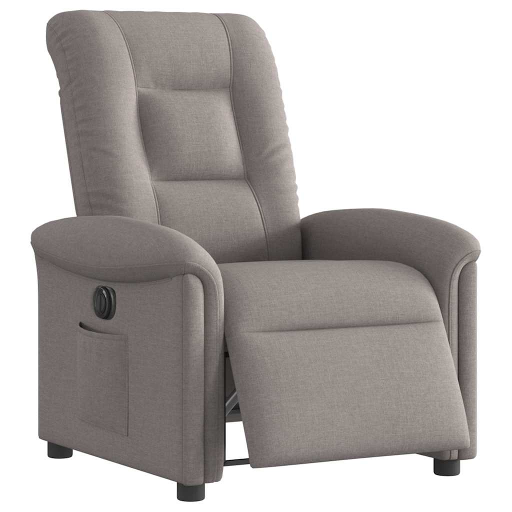 Fauteuil inclinable électrique Taupe Tissu - XIOS