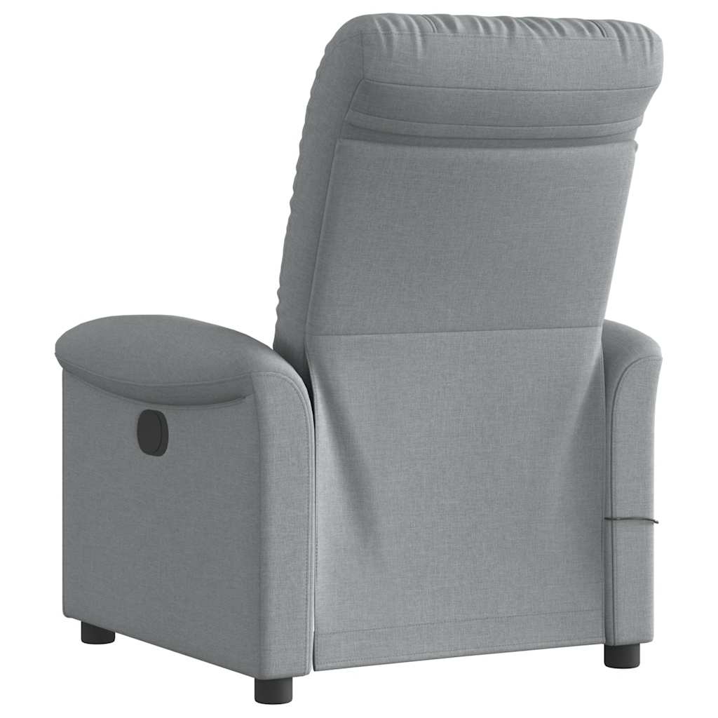 Fauteuil de massage inclinable électrique gris clair tissu - XIOS