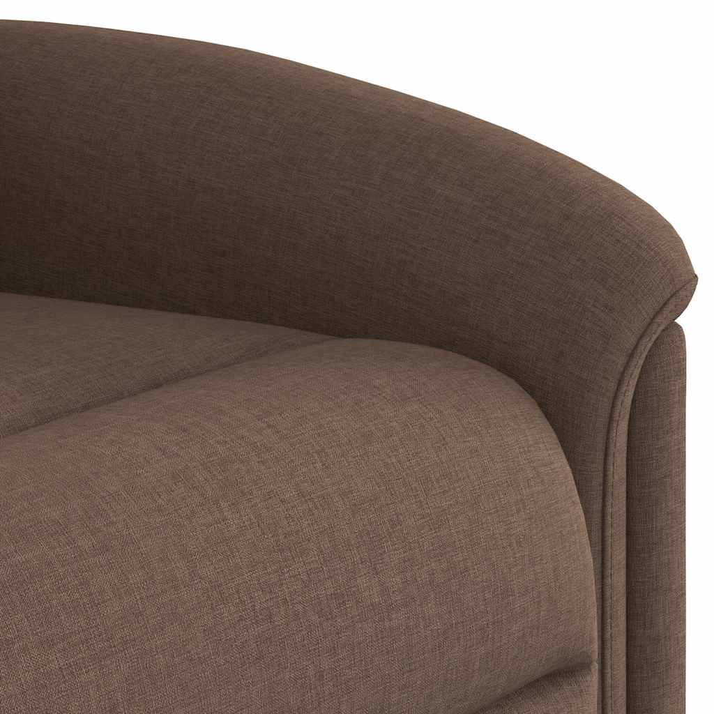 Fauteuil inclinable de massage électrique marron tissu - XIOS