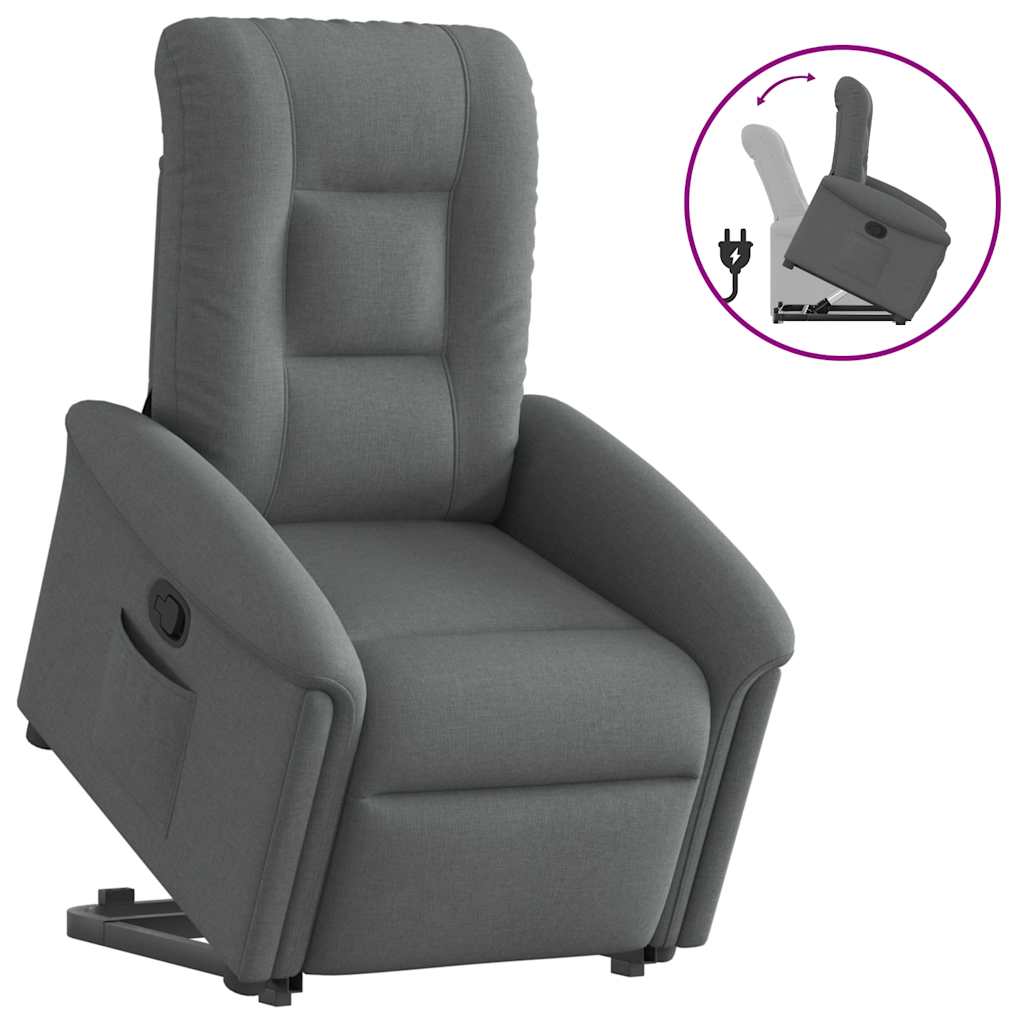 Fauteuil inclinable Gris foncé Tissu - XIOS