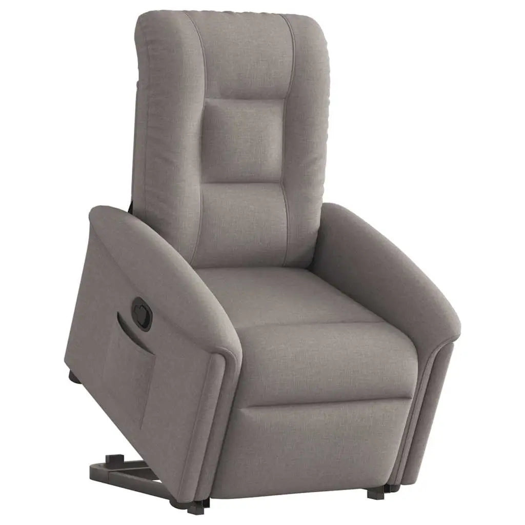Fauteuil inclinable taupe tissu - XIOS