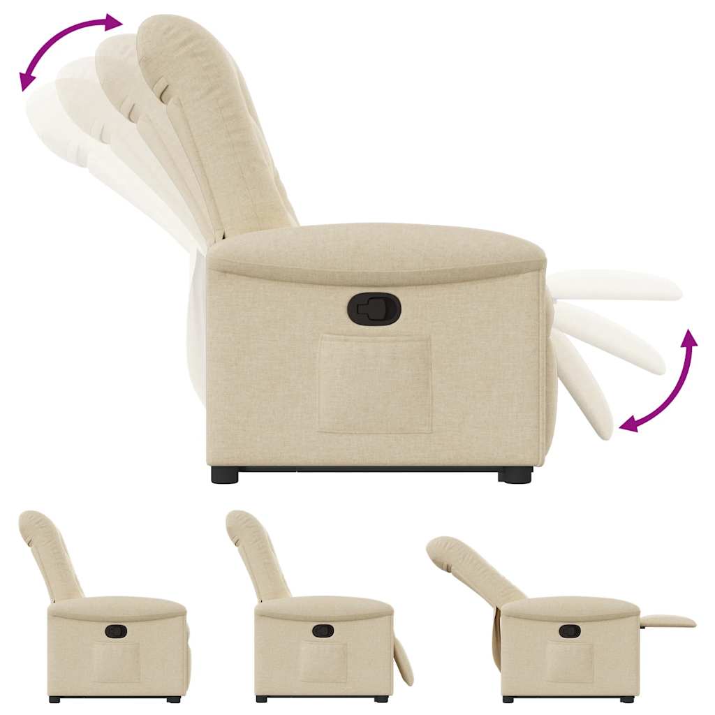 Fauteuil inclinable Crème Tissu - XIOS