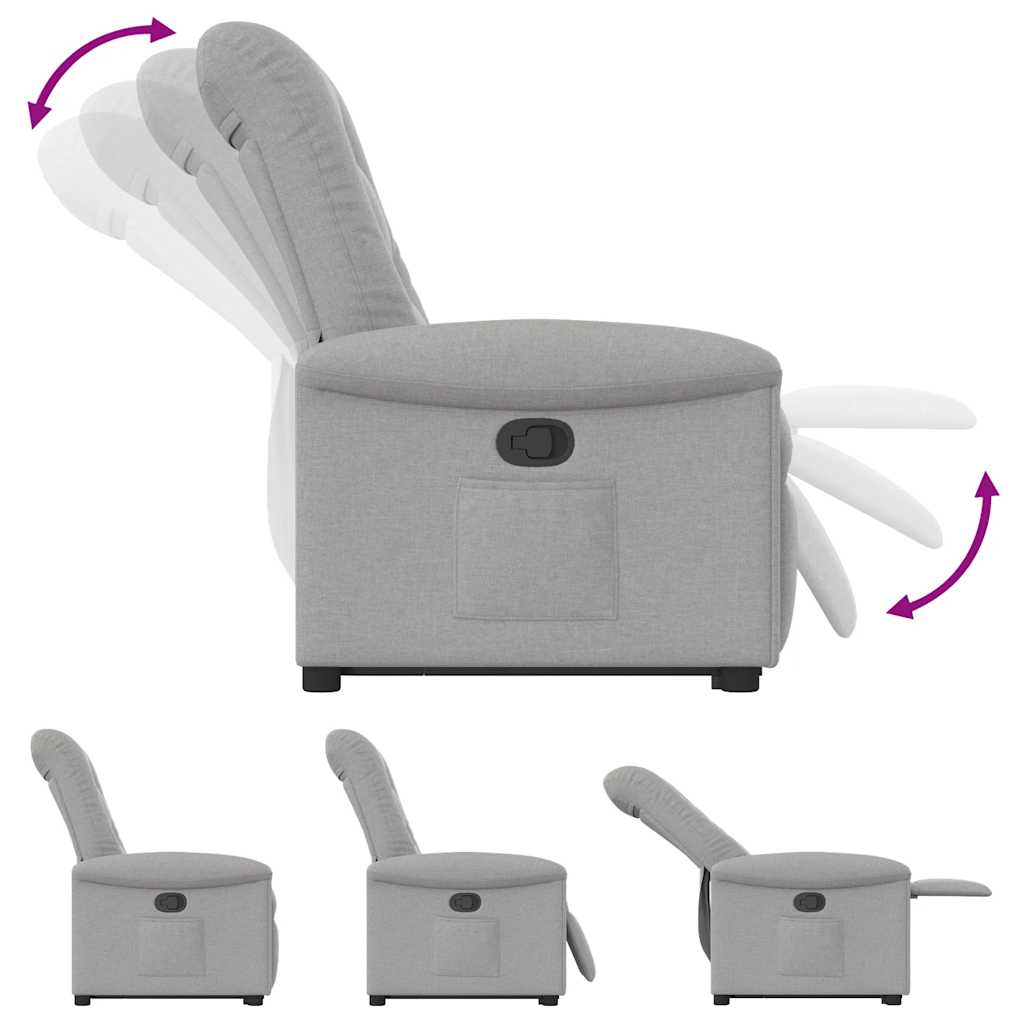 Fauteuil inclinable gris nuage tissu - XIOS