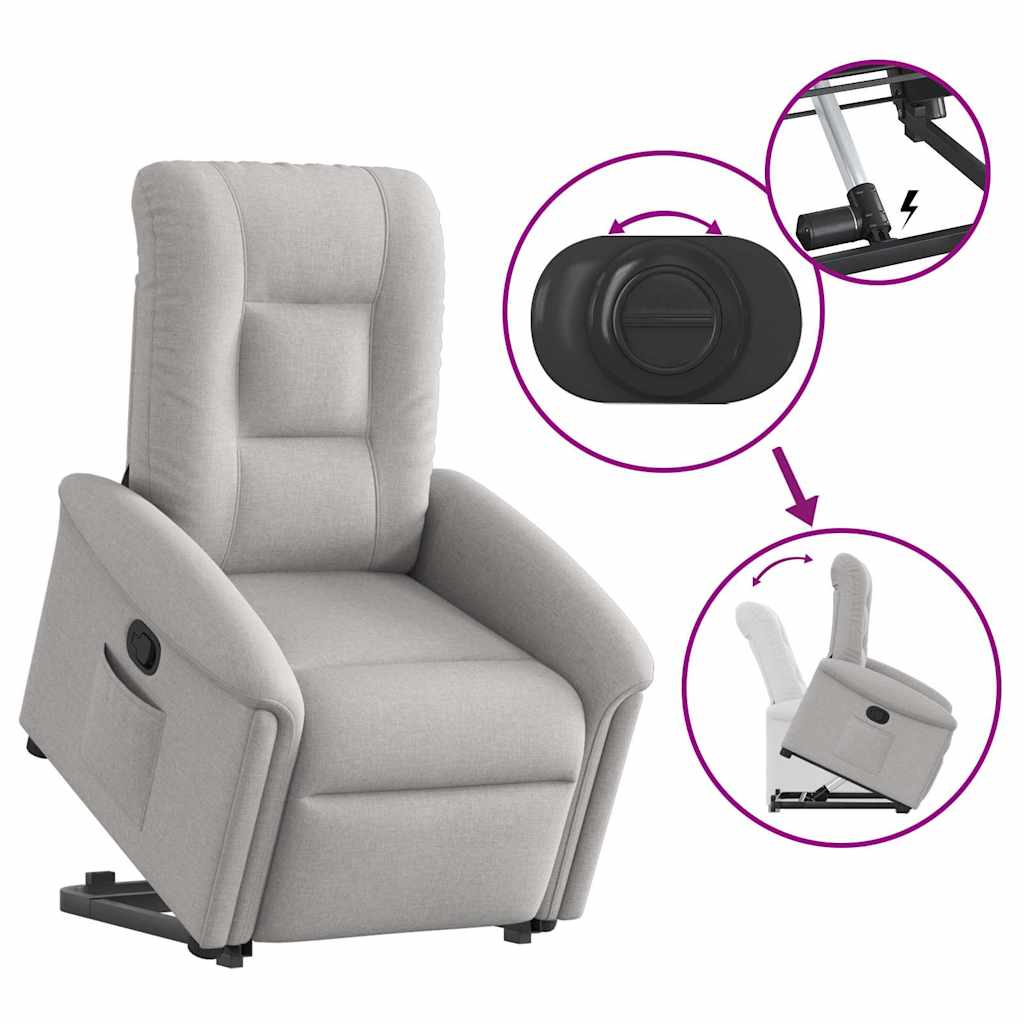 Fauteuil inclinable gris nuage tissu - XIOS