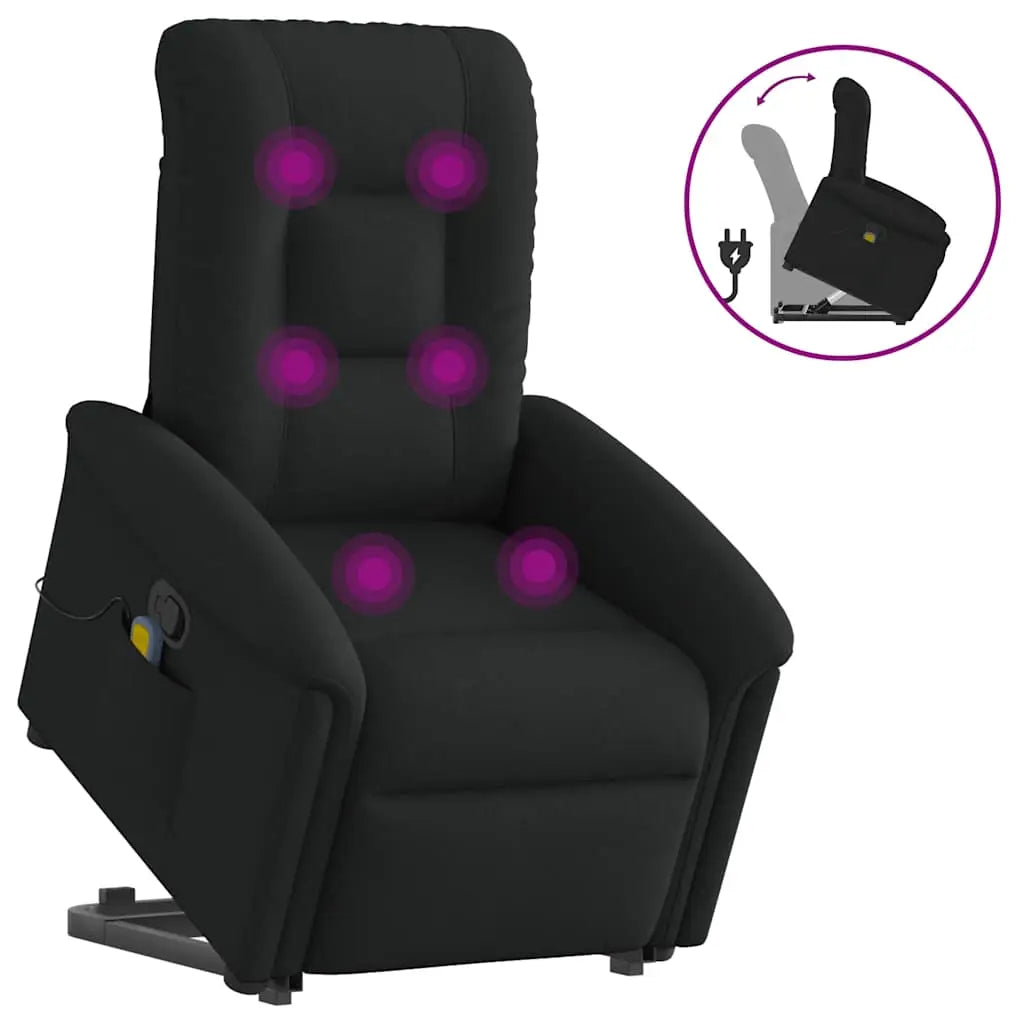 Fauteuil de massage inclinable Noir Tissu - XIOS