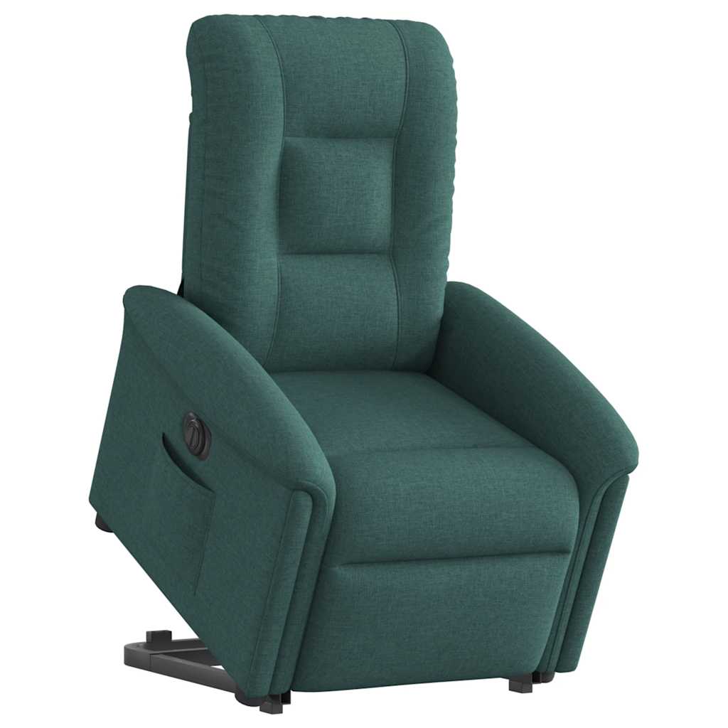 Fauteuil inclinable électrique vert foncé tissu - XIOS