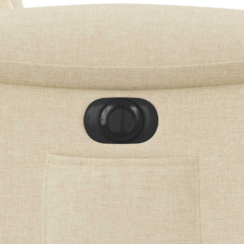 Fauteuil inclinable électrique crème tissu