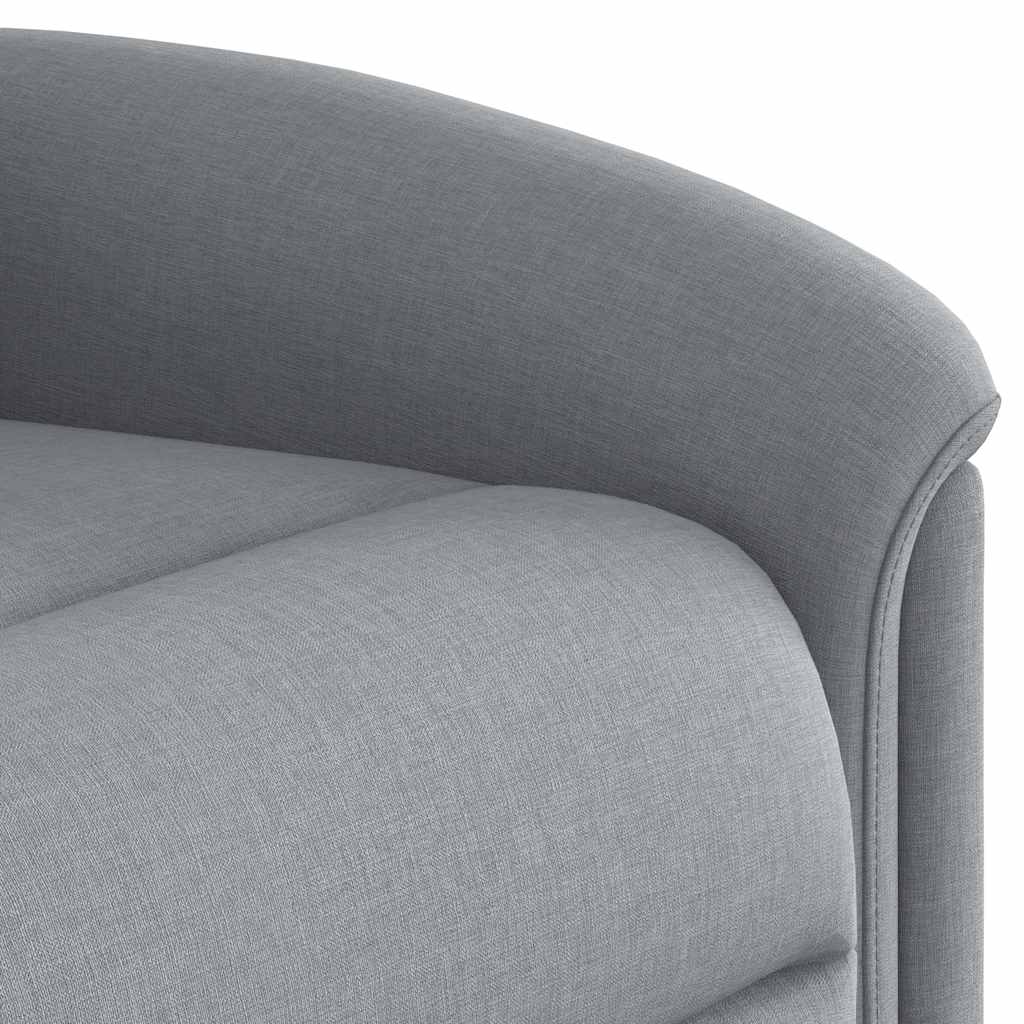 Fauteuil inclinable de massage électrique Gris clair Tissu