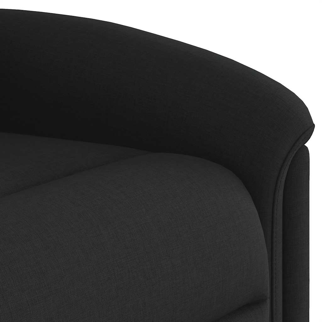 Fauteuil inclinable de massage électrique Noir Tissu
