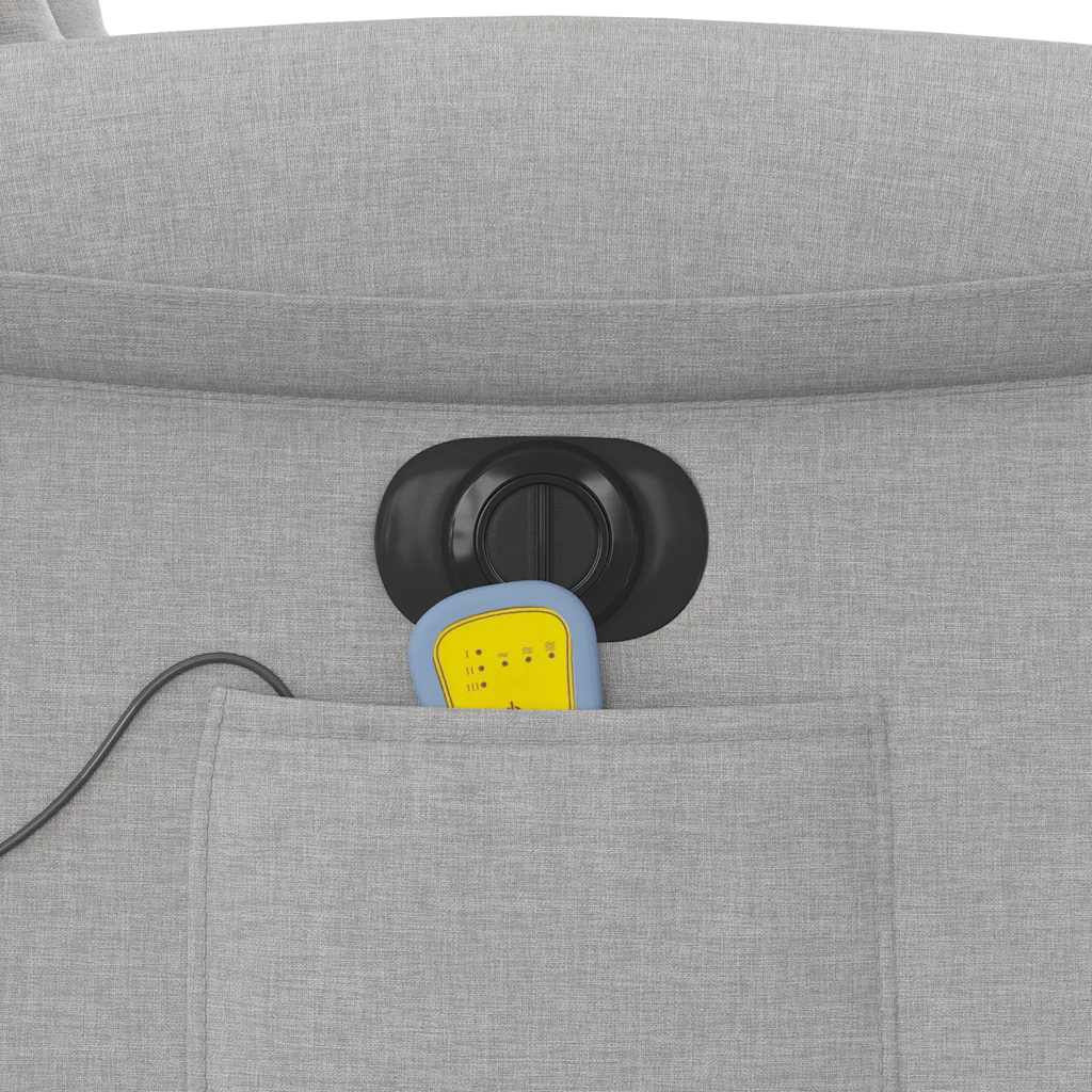 Fauteuil inclinable de massage électrique gris nuage tissu