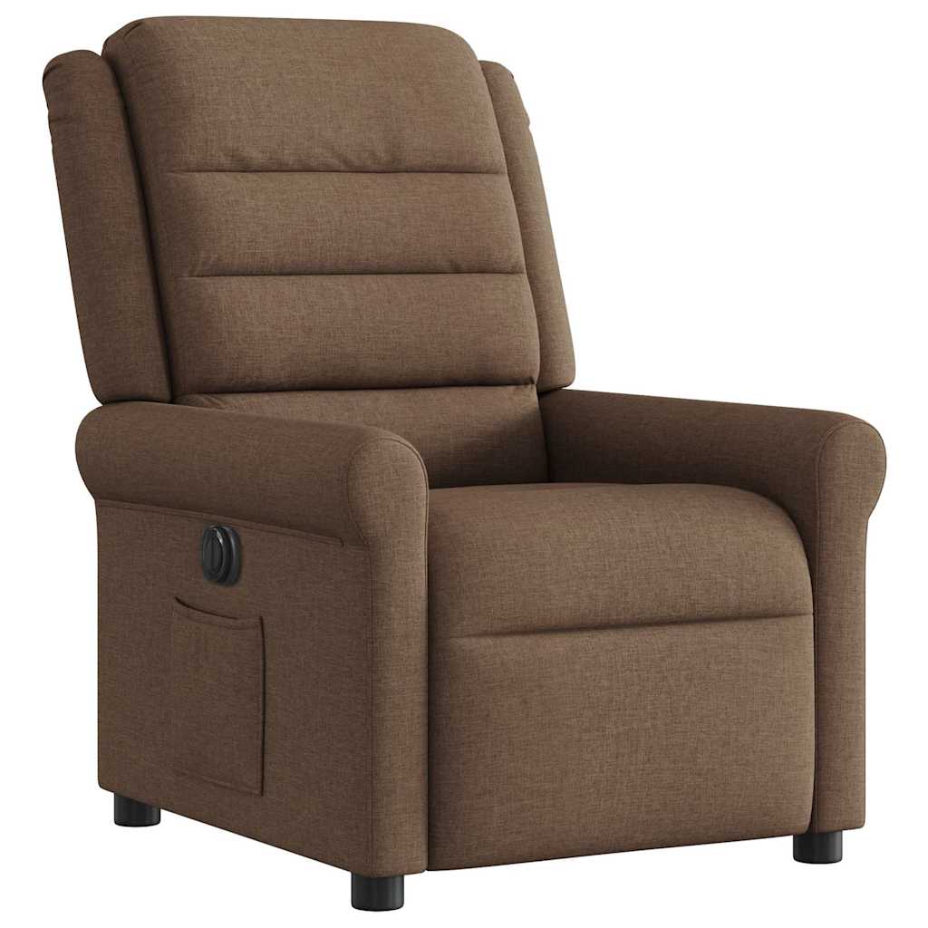 Fauteuil inclinable électrique Marron Tissu - XIOS