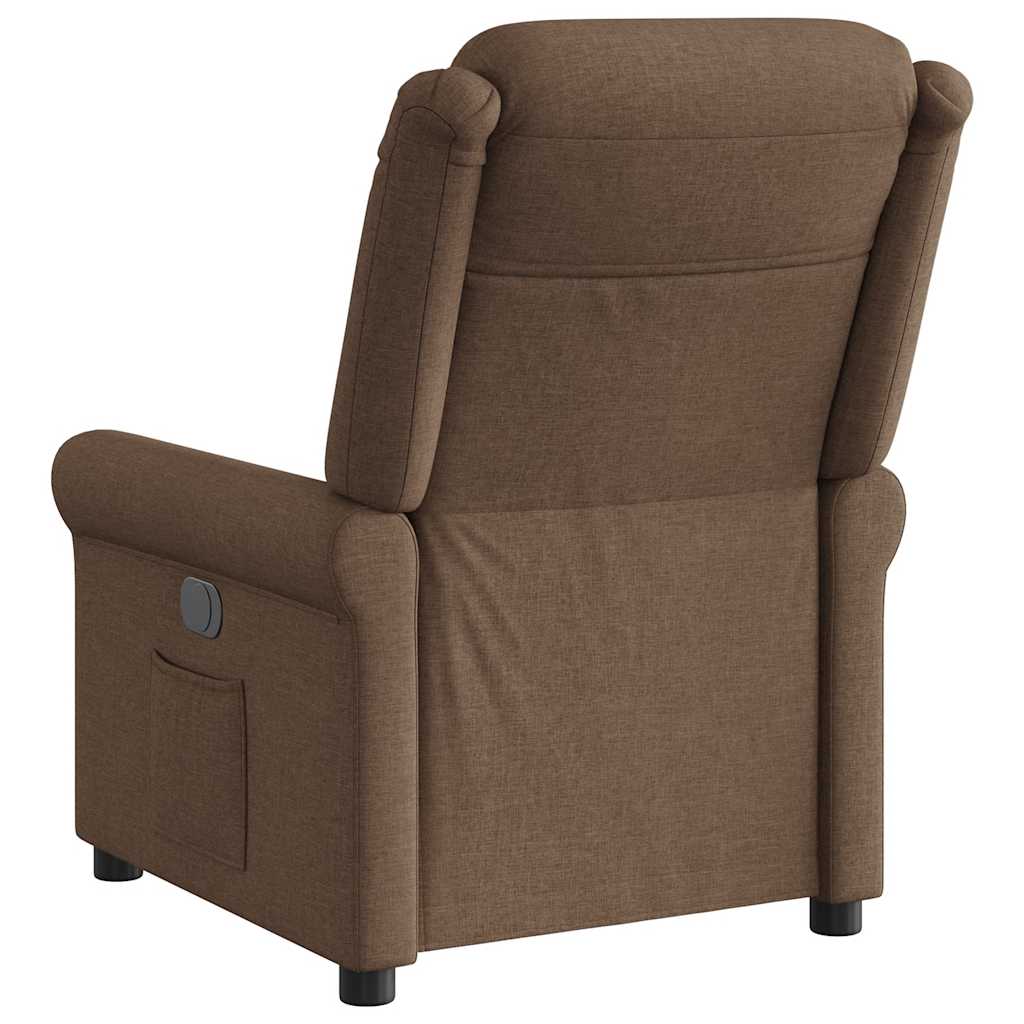 Fauteuil inclinable électrique Marron Tissu - XIOS