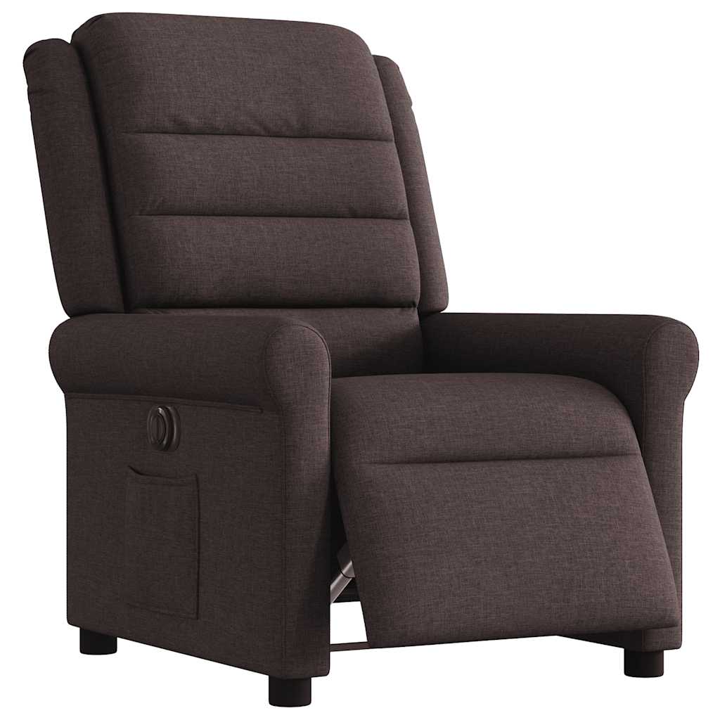 Fauteuil inclinable électrique Marron foncé Tissu - XIOS