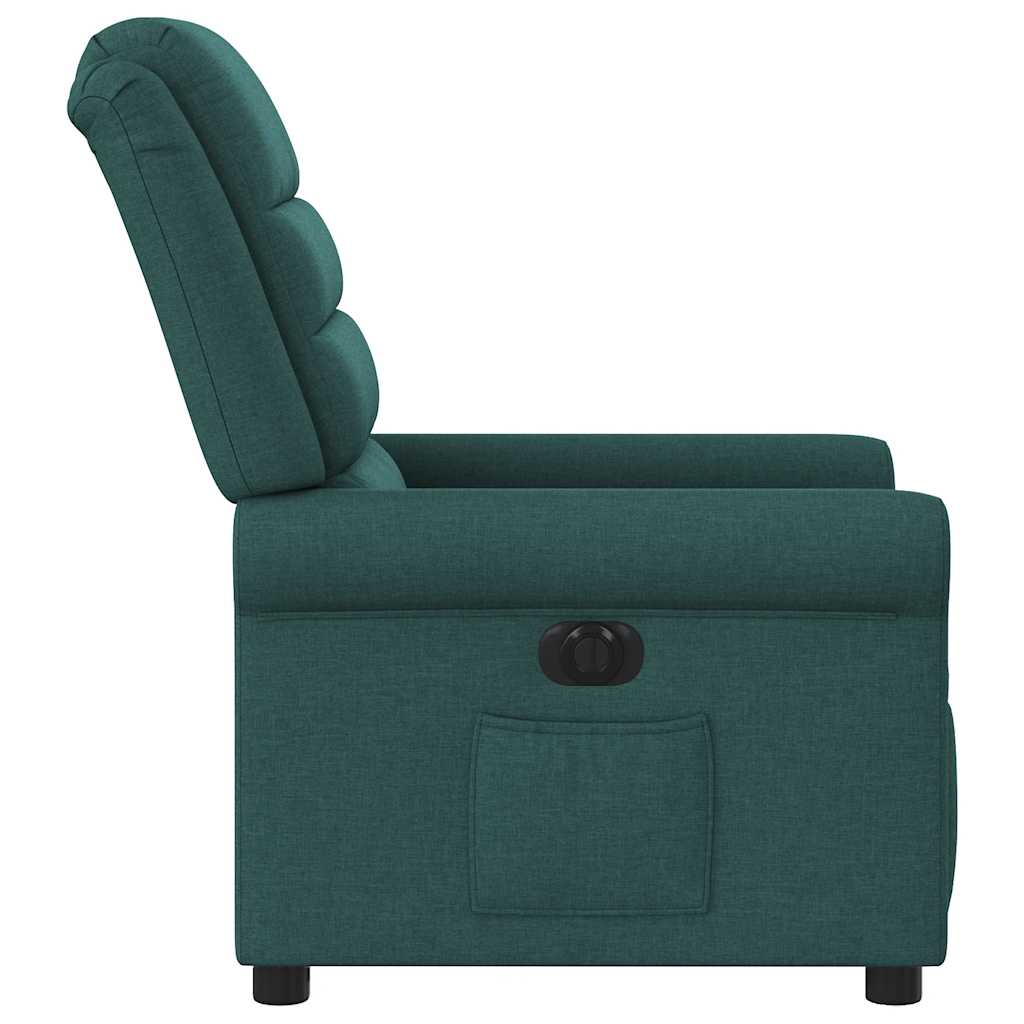 Fauteuil inclinable électrique Vert foncé Tissu - XIOS
