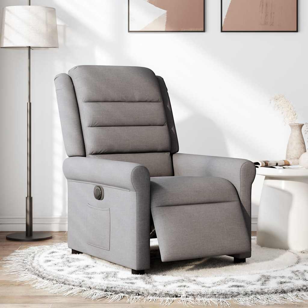 Fauteuil inclinable électrique Taupe Tissu - XIOS