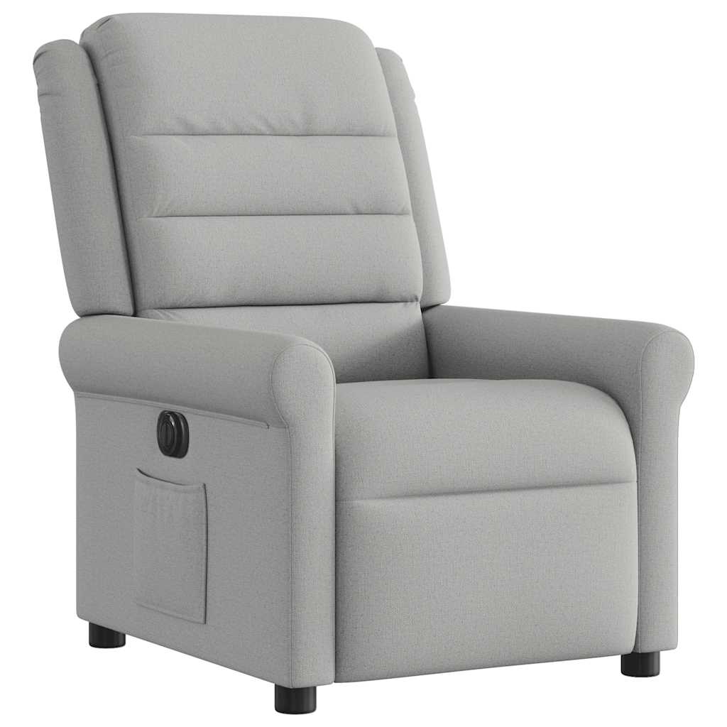 Fauteuil inclinable électrique gris nuage tissu - XIOS