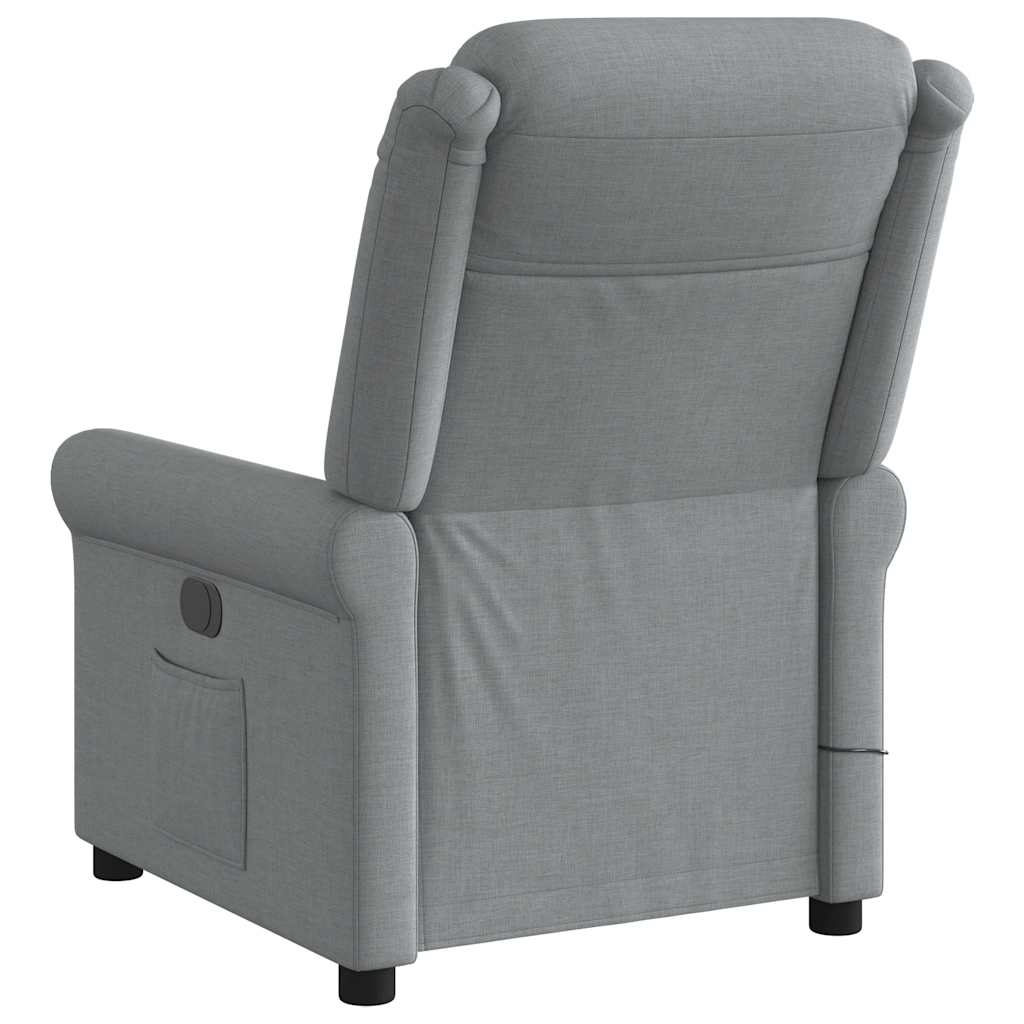 Fauteuil de massage inclinable électrique gris clair tissu - XIOS