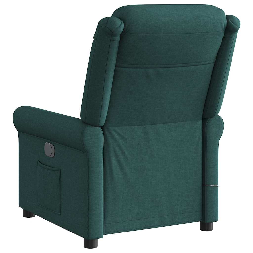 Fauteuil de massage inclinable électrique Vert foncé Tissu - XIOS