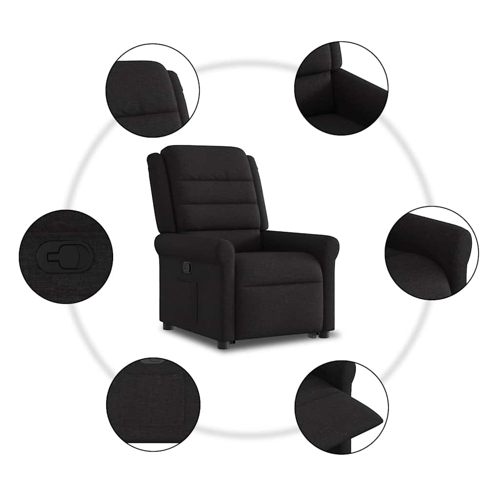 Fauteuil inclinable noir tissu - XIOS