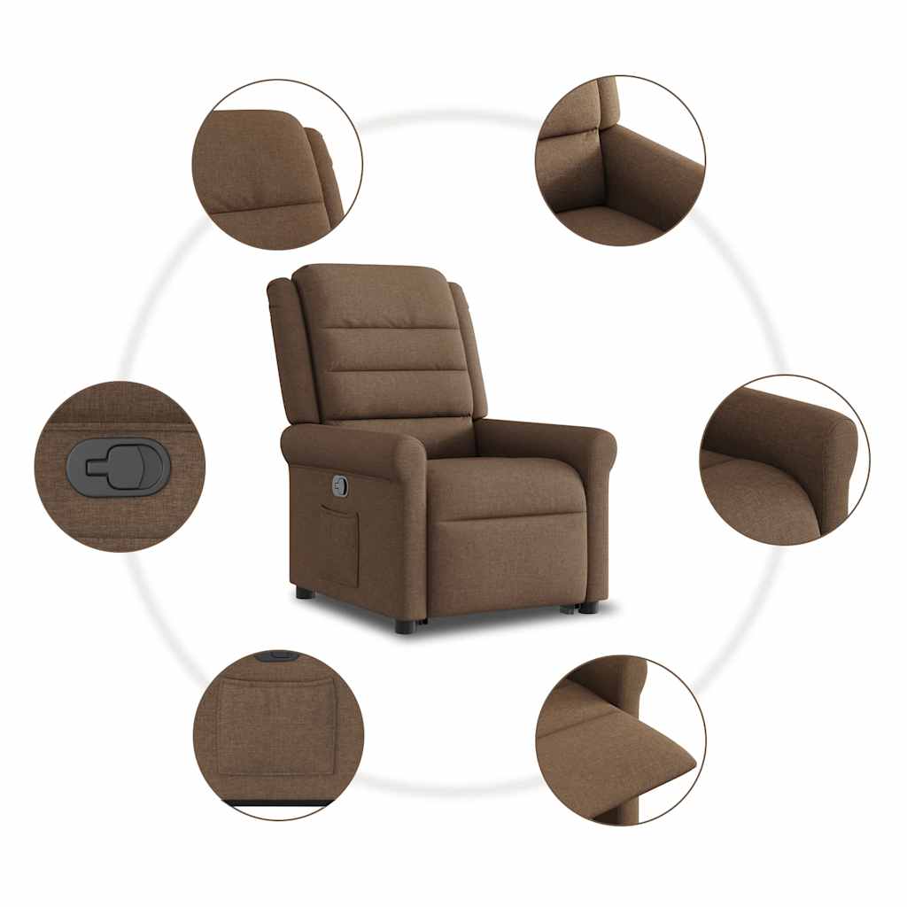 Fauteuil inclinable Marron Tissu - XIOS