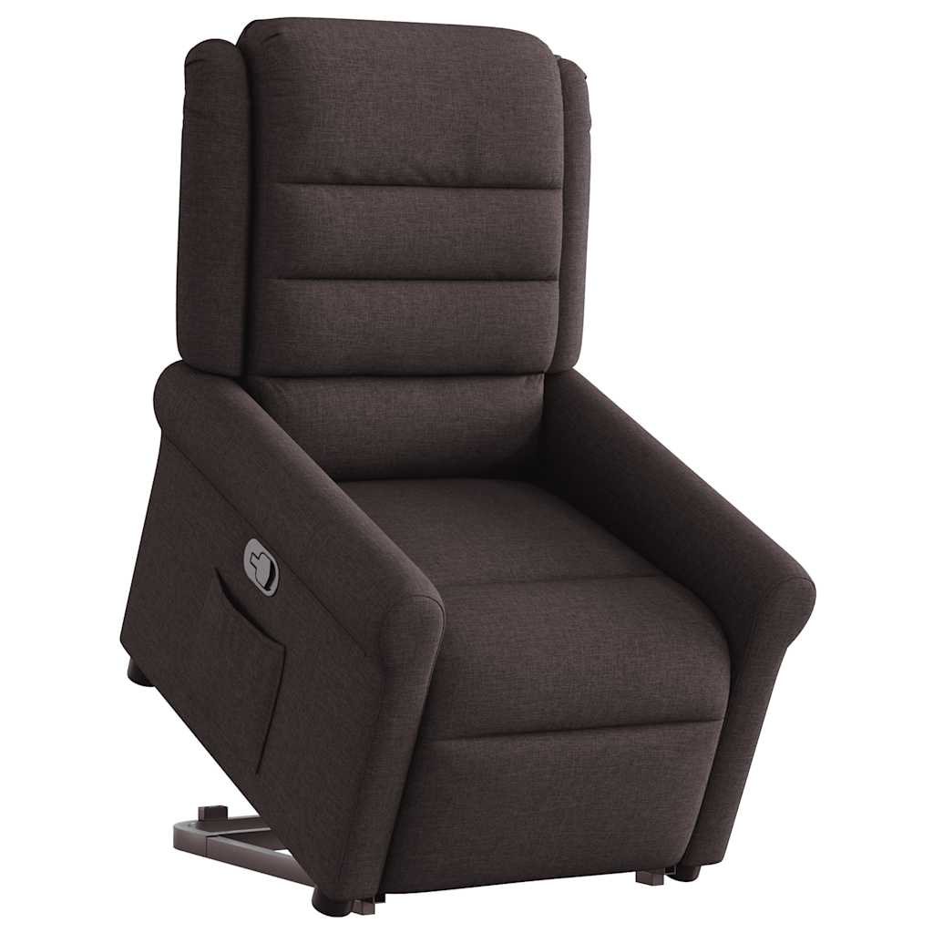 Fauteuil inclinable marron foncé tissu - XIOS