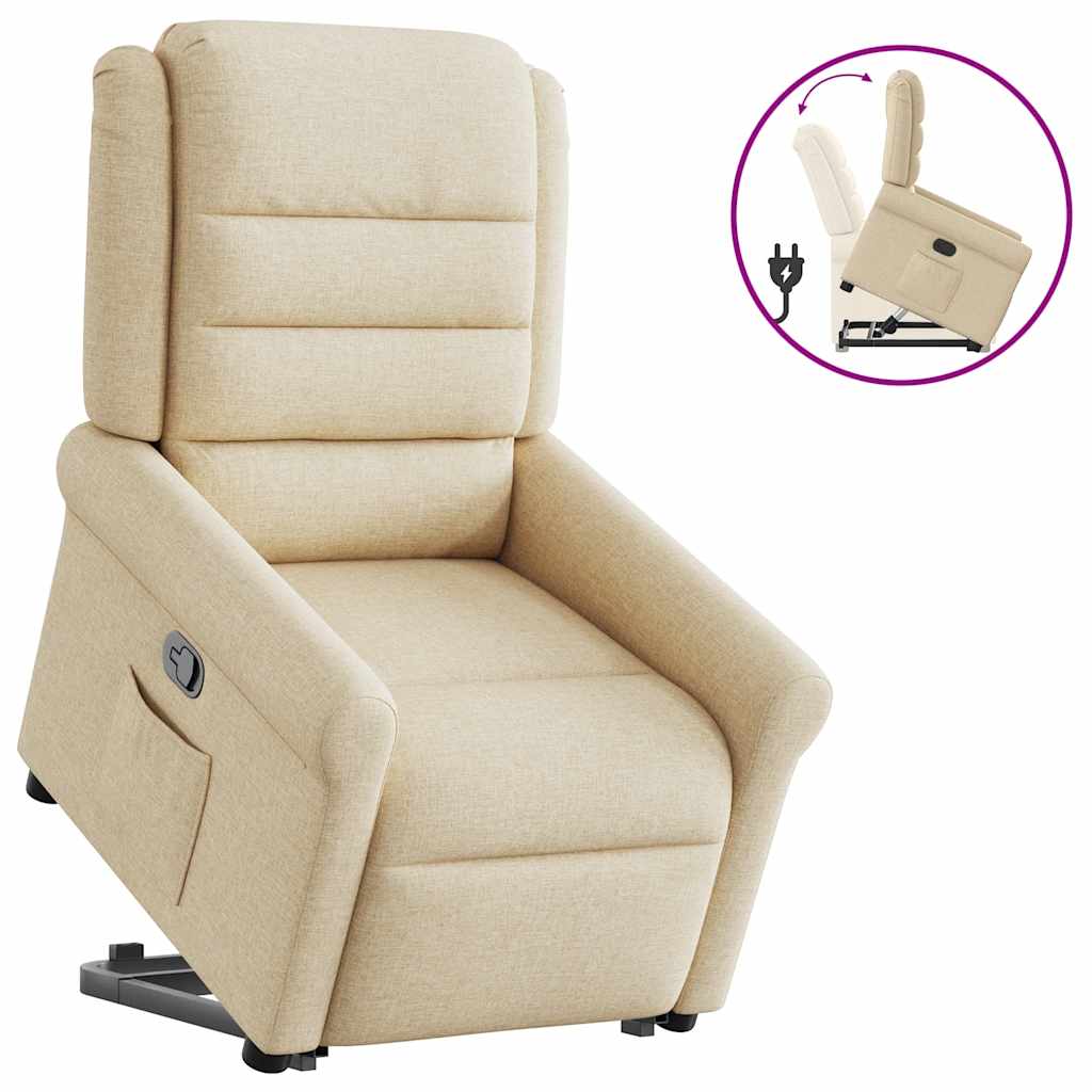 Fauteuil inclinable Crème Tissu - XIOS