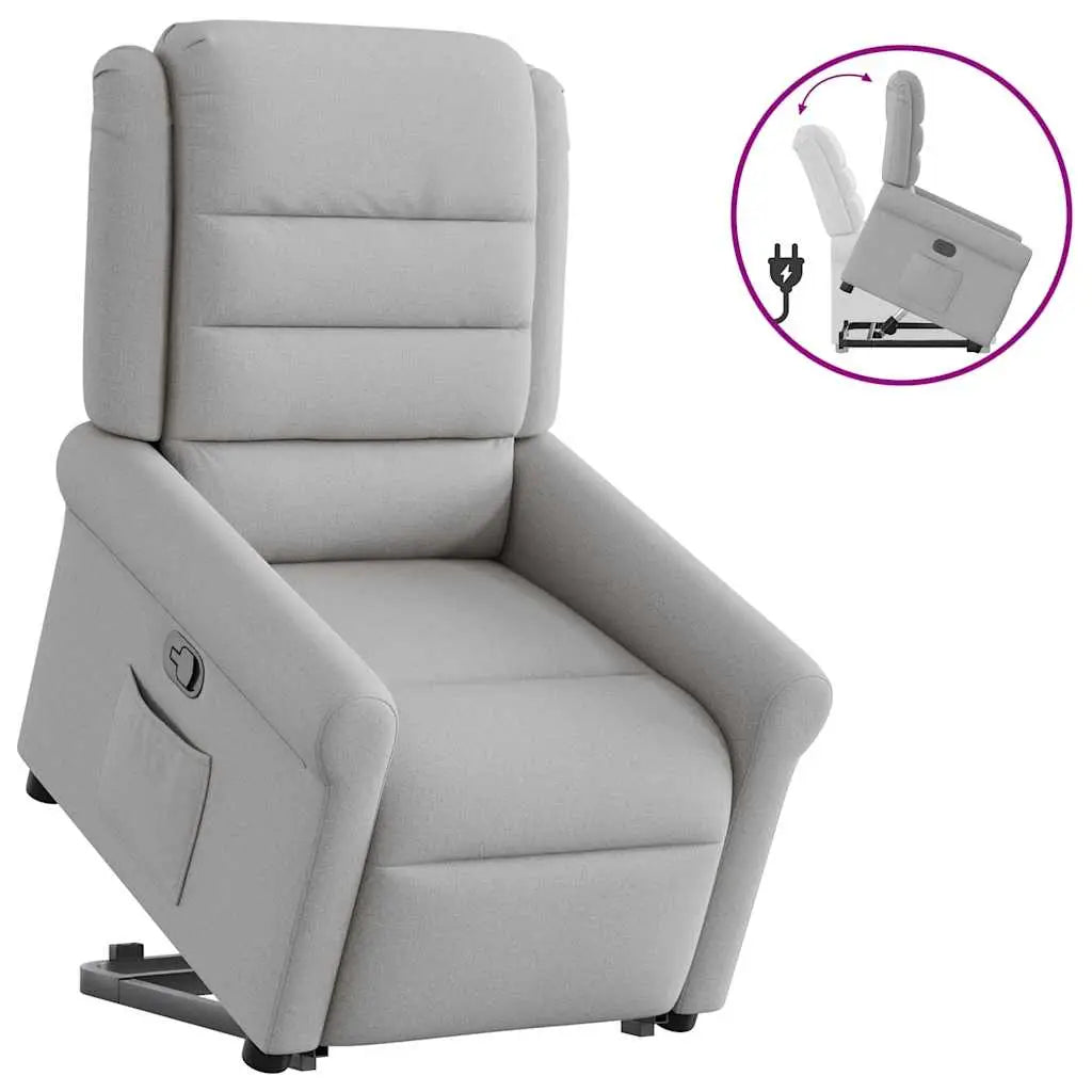 Fauteuil inclinable gris nuage tissu - XIOS