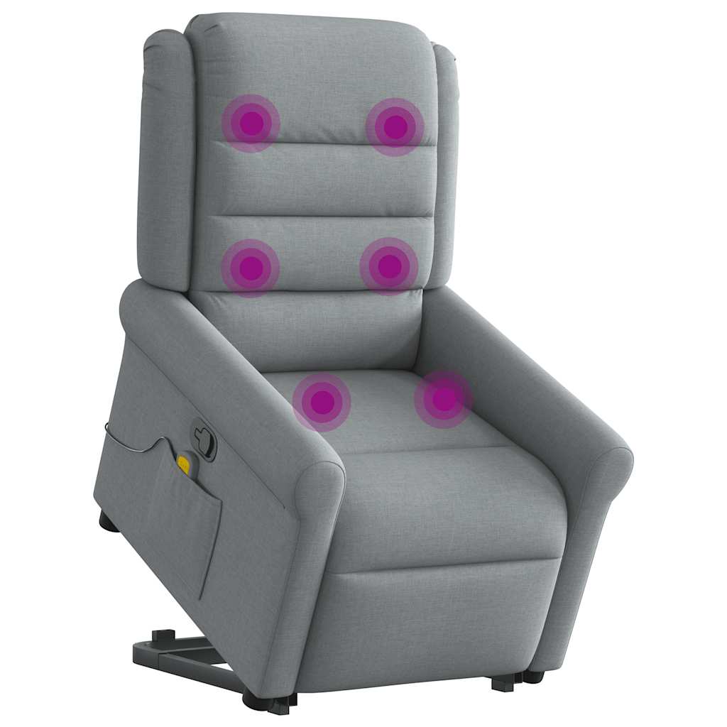 Fauteuil de massage inclinable Gris clair Tissu - XIOS
