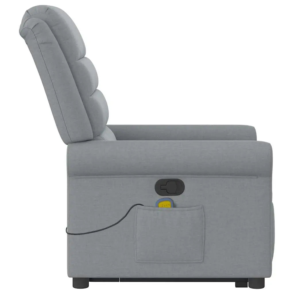 Fauteuil de massage inclinable Gris clair Tissu - XIOS