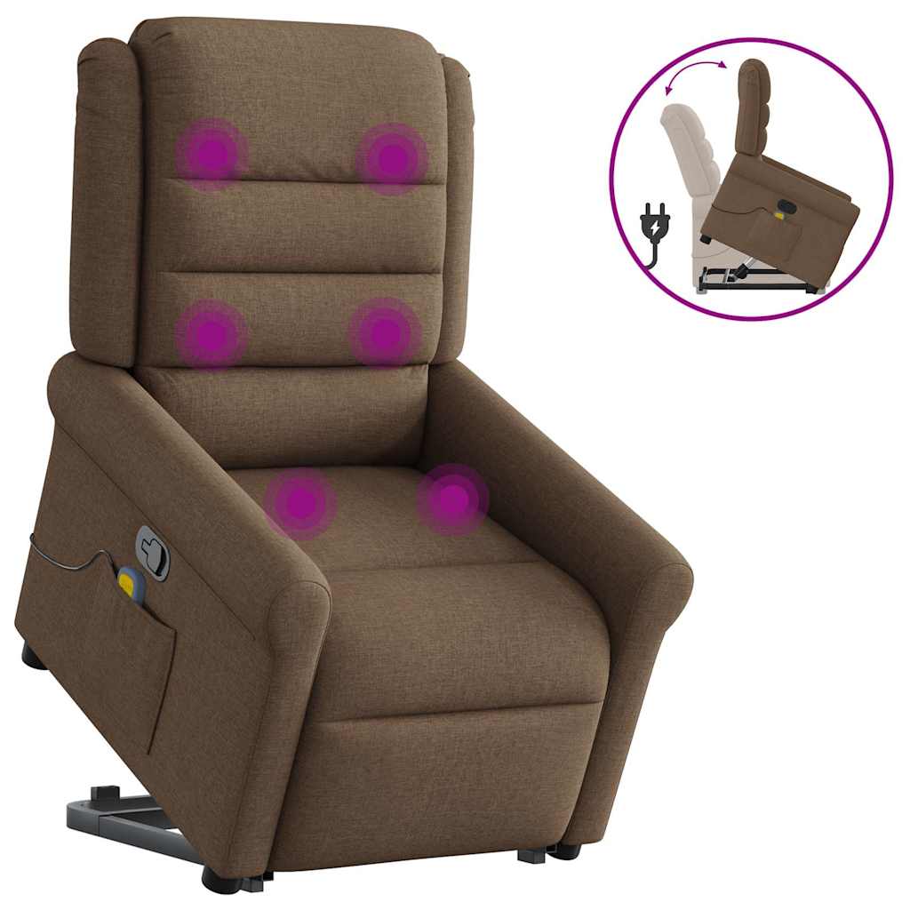 Fauteuil de massage inclinable Marron Tissu - XIOS