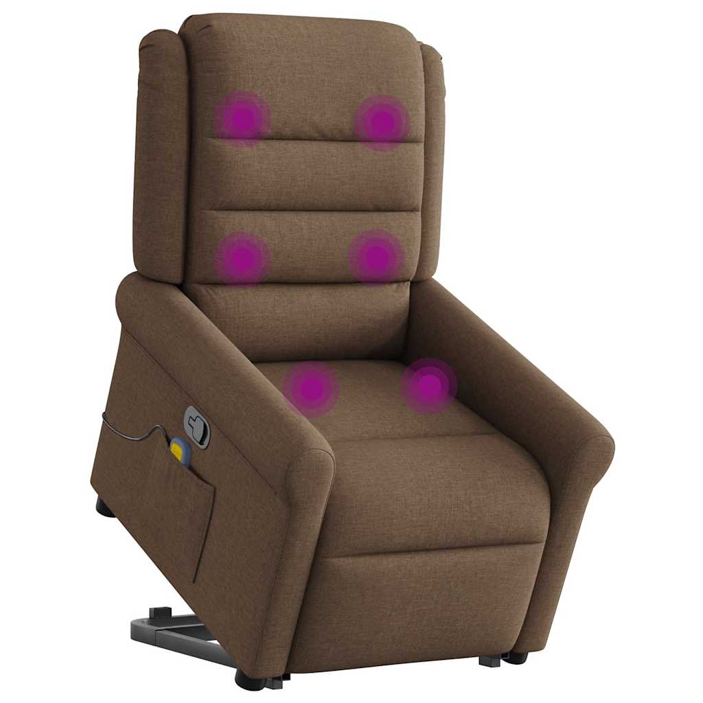 Fauteuil de massage inclinable Marron Tissu - XIOS