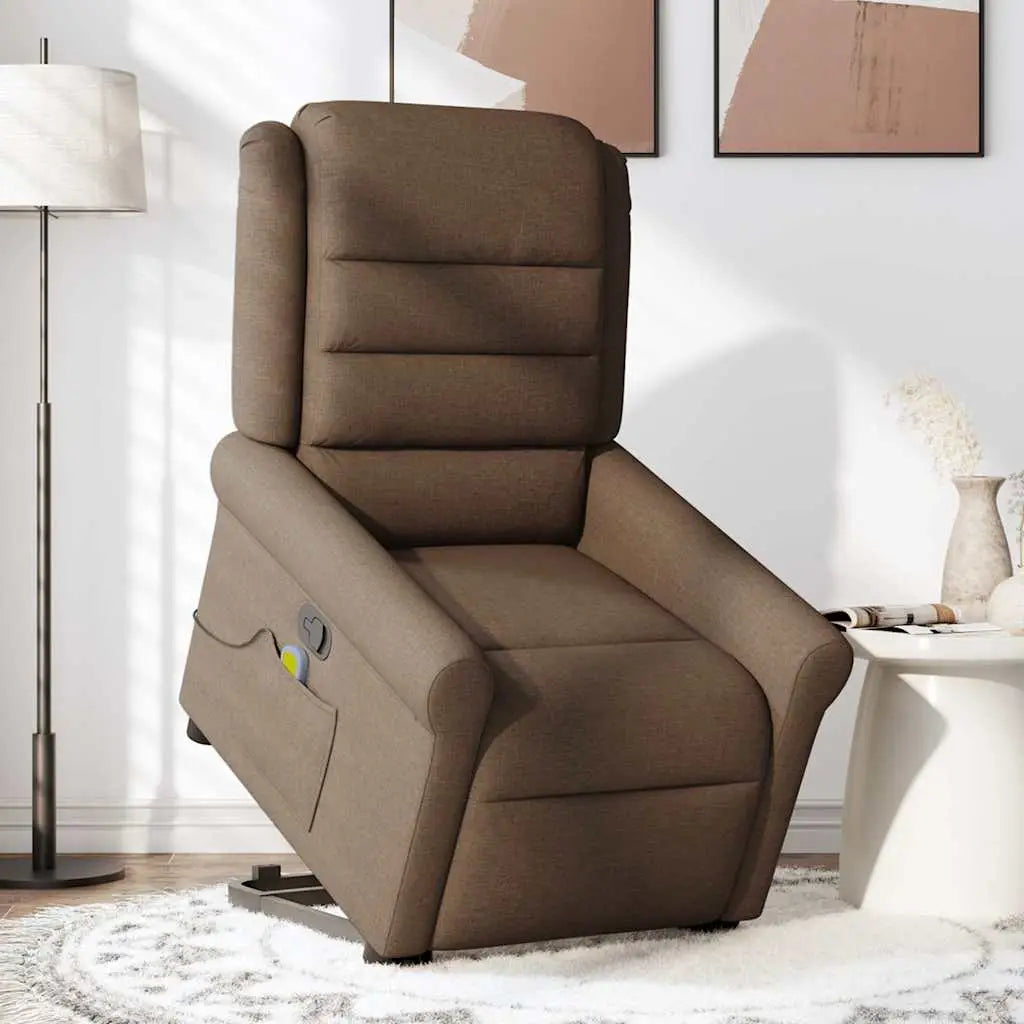 Fauteuil de massage inclinable Marron Tissu - XIOS