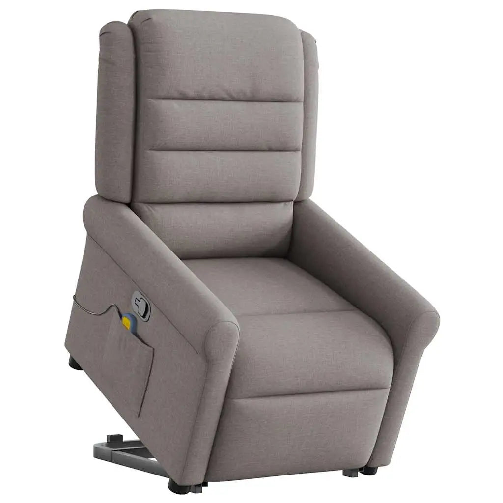 Fauteuil inclinable de massage Taupe Tissu - XIOS