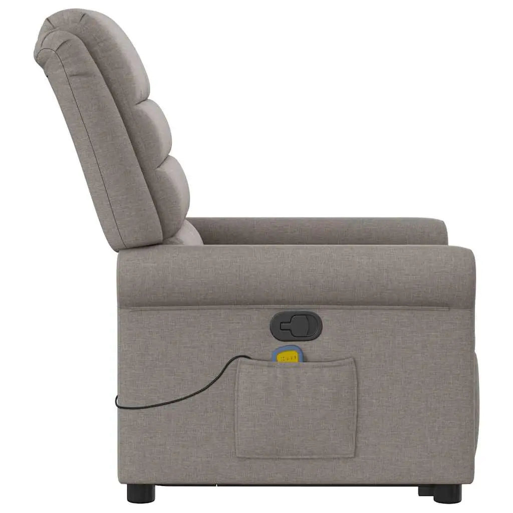 Fauteuil inclinable de massage Taupe Tissu - XIOS