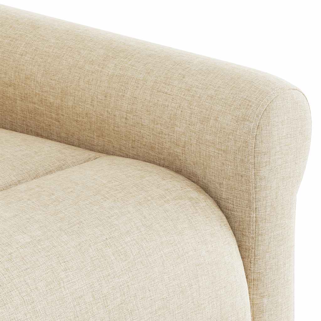 Fauteuil inclinable de massage Crème Tissu