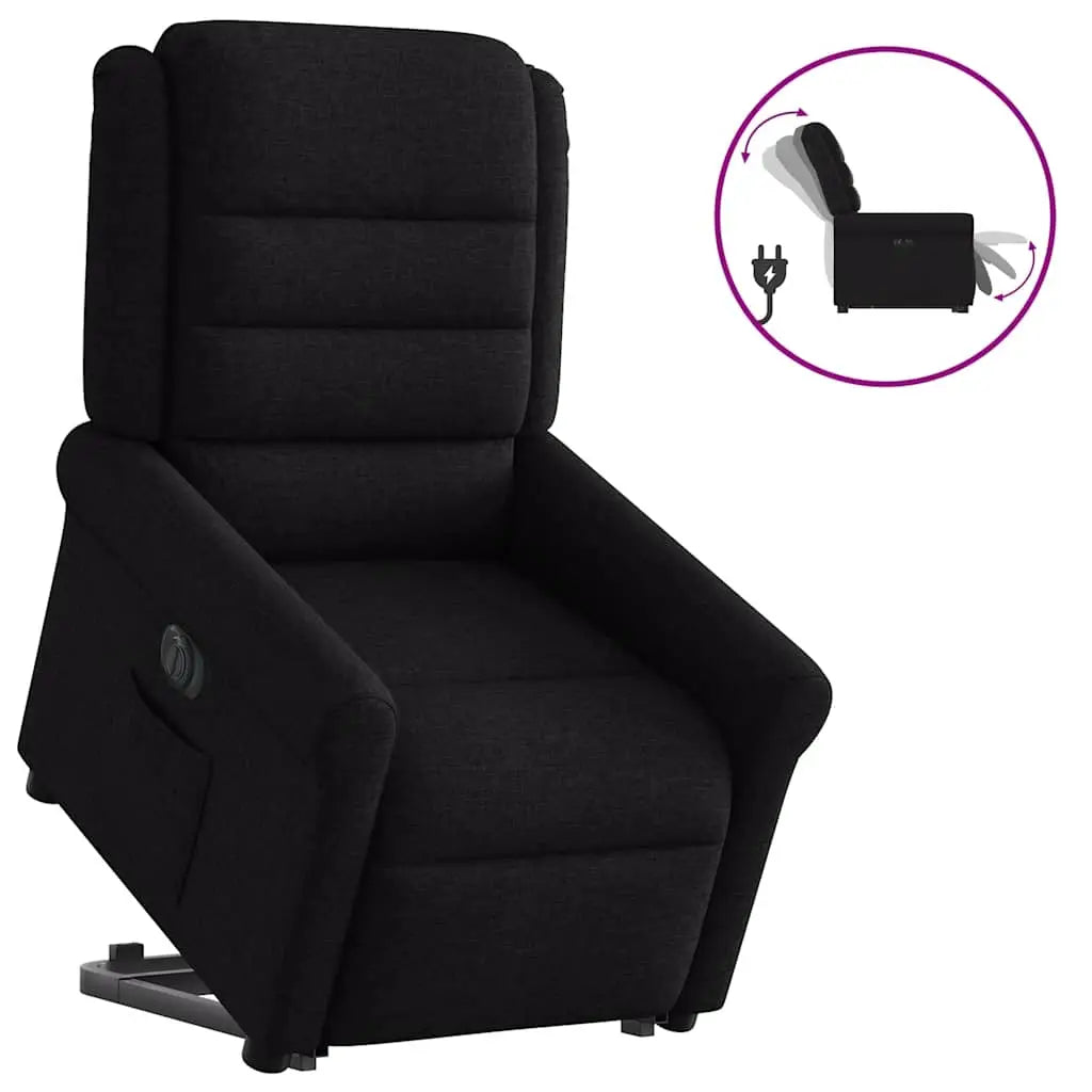 Fauteuil inclinable électrique noir tissu - XIOS