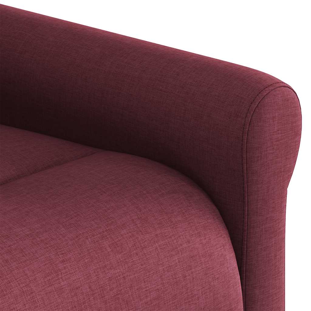 Fauteuil inclinable électrique rouge bordeaux tissu