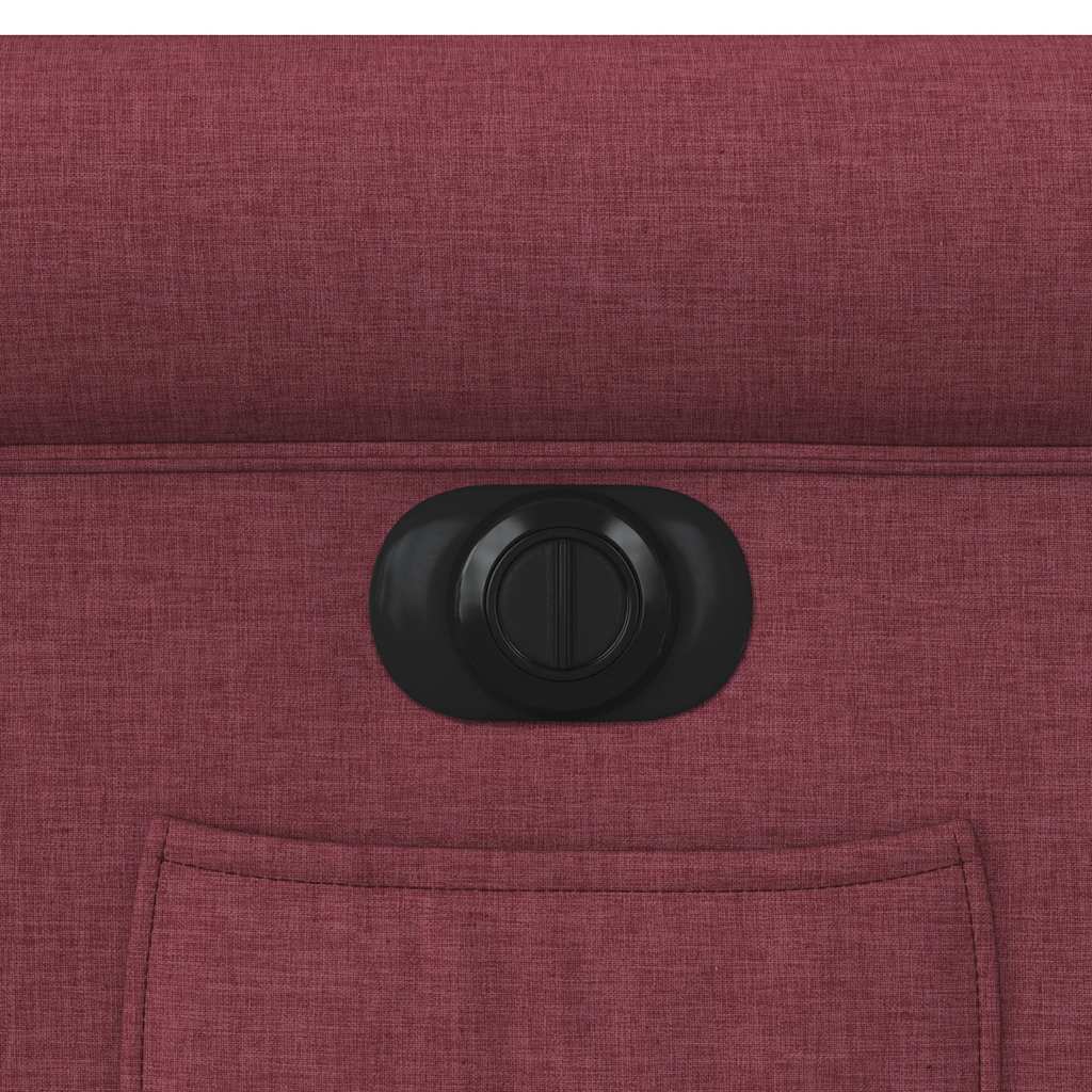 Fauteuil inclinable électrique rouge bordeaux tissu