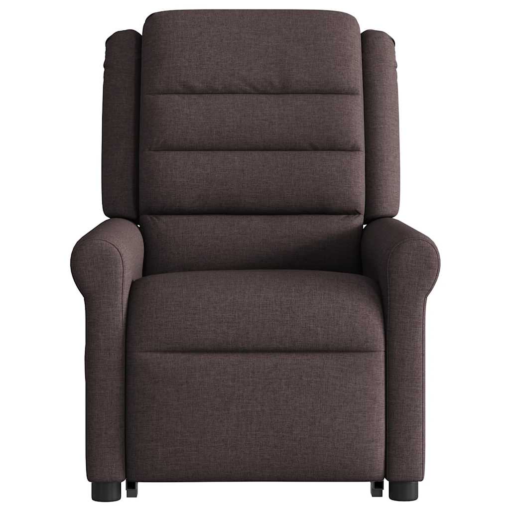 Fauteuil inclinable électrique marron foncé tissu - XIOS