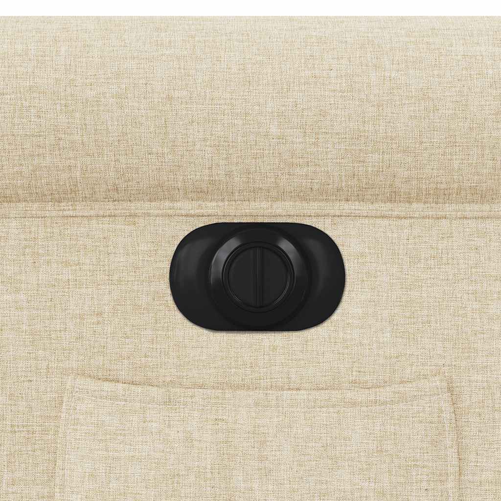 Fauteuil inclinable électrique crème tissu