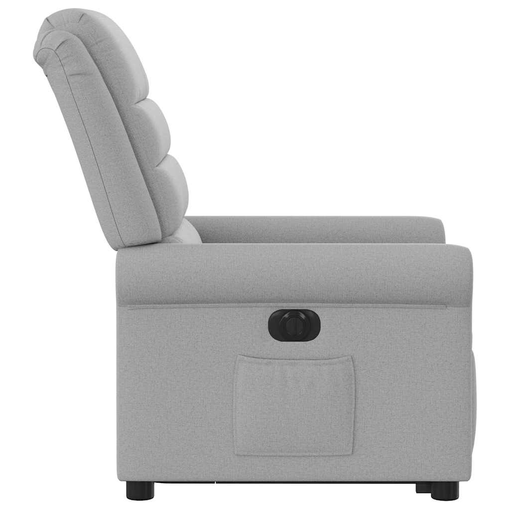 Fauteuil inclinable électrique gris nuage tissu - XIOS