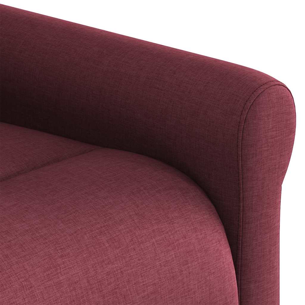 Fauteuil inclinable de massage électrique Rouge bordeaux Tissu
