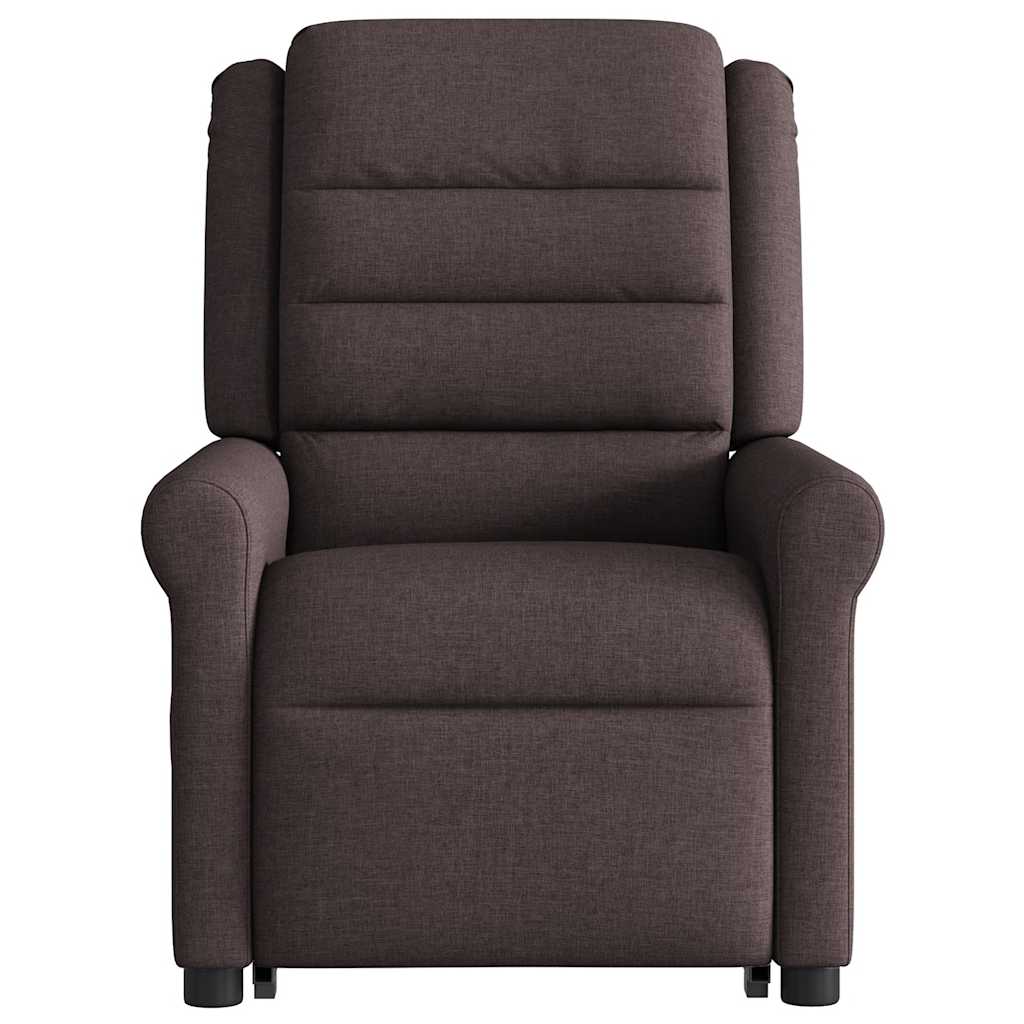 Fauteuil inclinable de massage électrique Marron foncé Tissu - XIOS