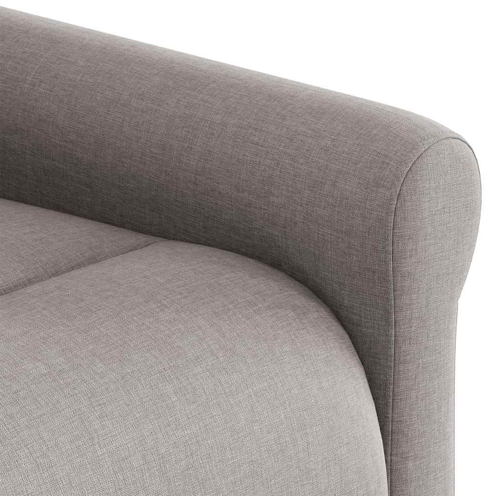 Fauteuil inclinable de massage électrique Taupe Tissu