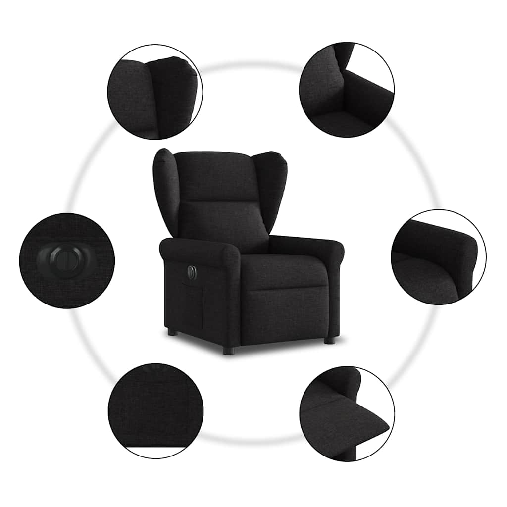Fauteuil inclinable électrique Noir Tissu - XIOS