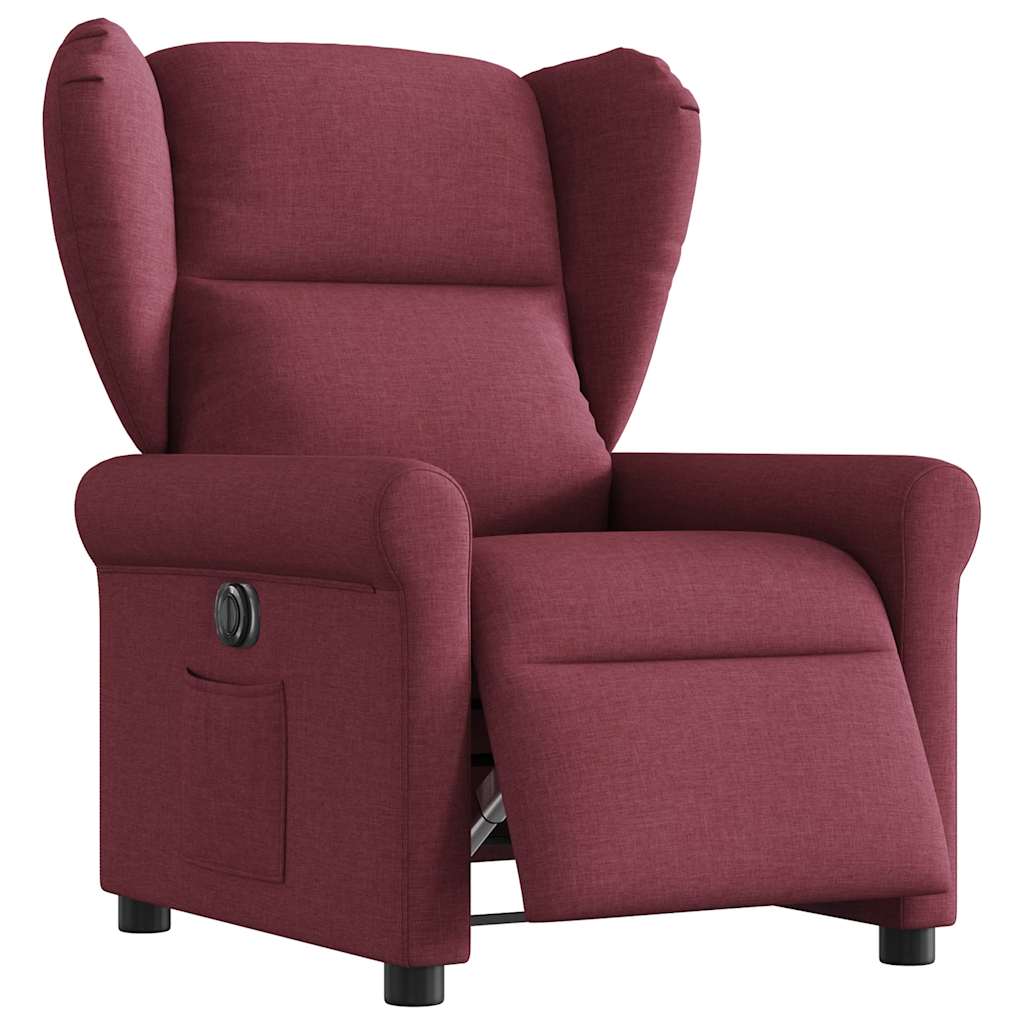 Fauteuil inclinable électrique Rouge bordeaux Tissu - XIOS