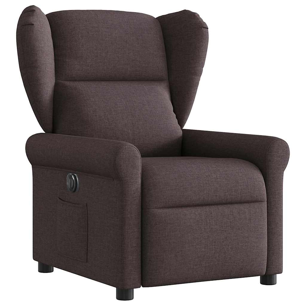Fauteuil inclinable électrique Marron foncé Tissu - XIOS