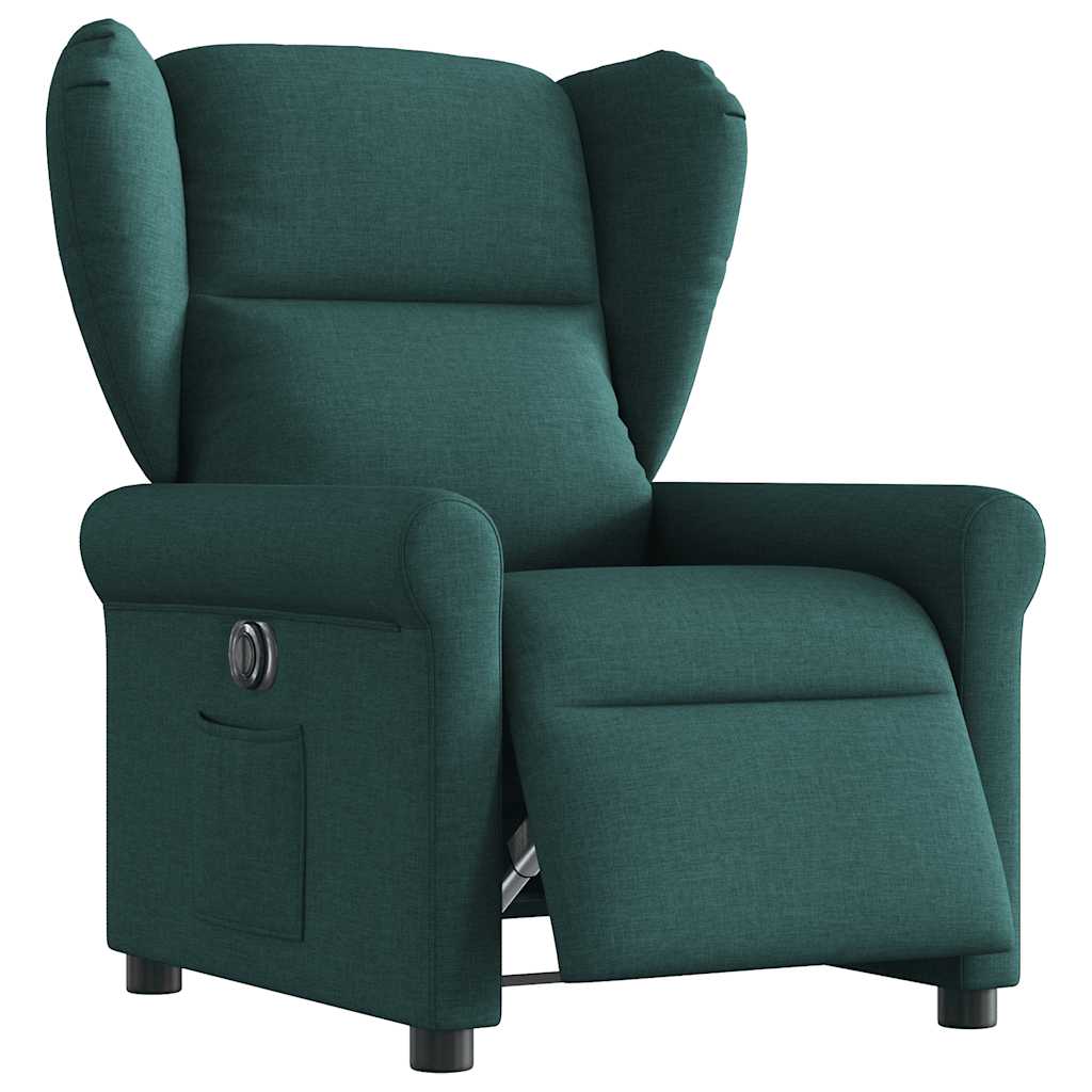 Fauteuil inclinable électrique Vert foncé Tissu - XIOS