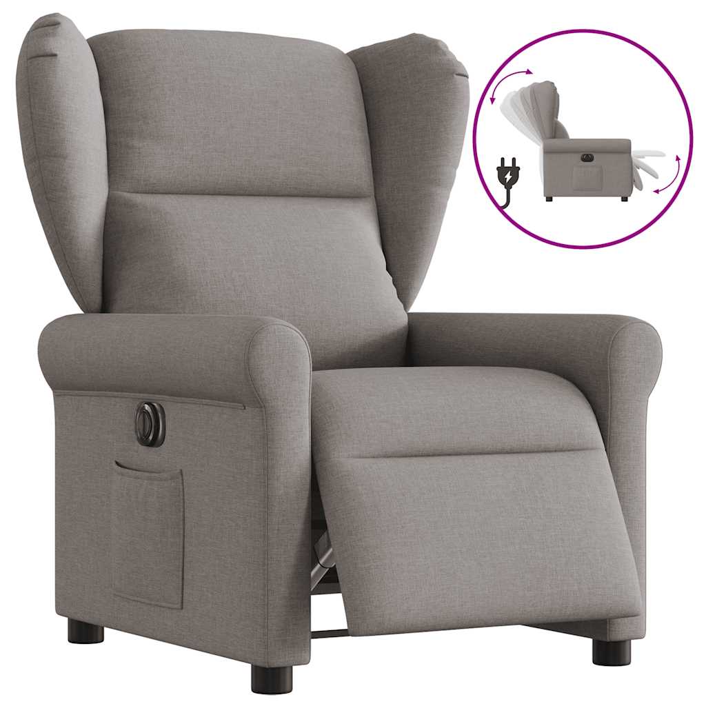 Fauteuil inclinable électrique Taupe Tissu - XIOS